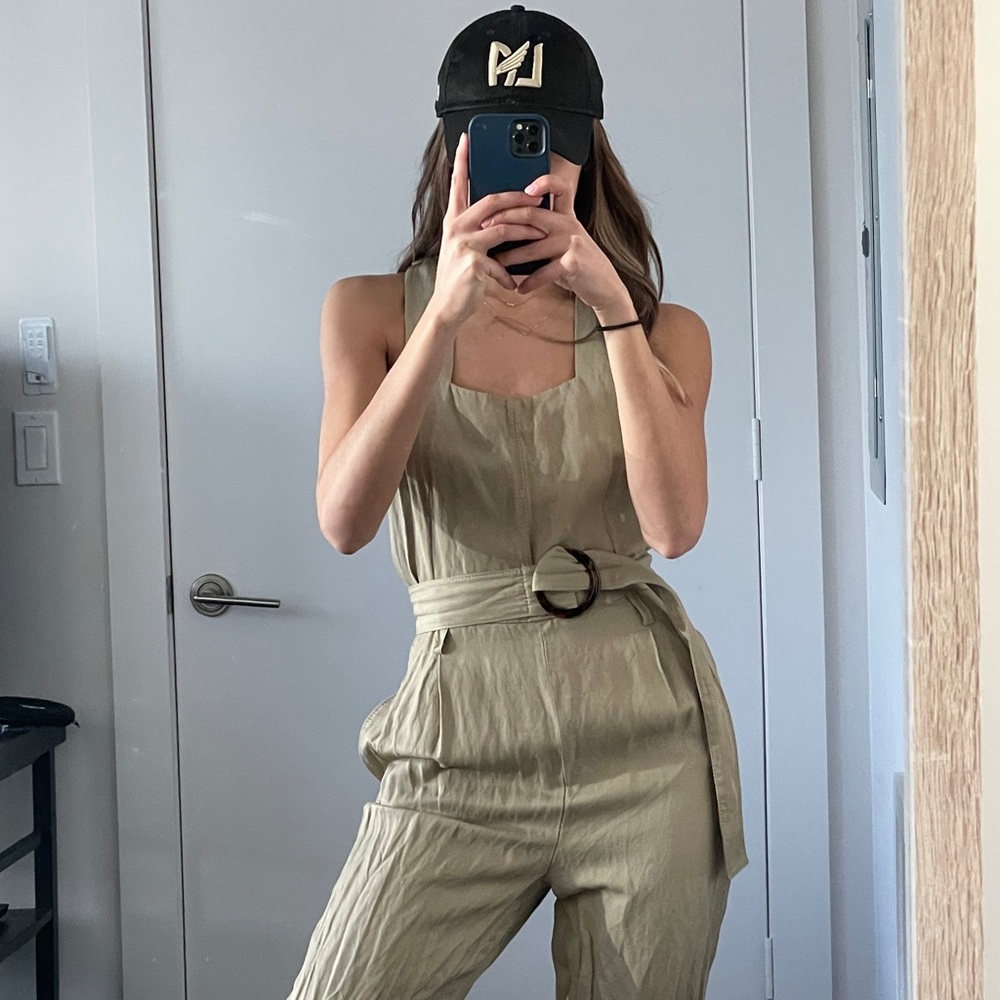 MASSIMO DUTTI beige neutral overalls / jumpsuit